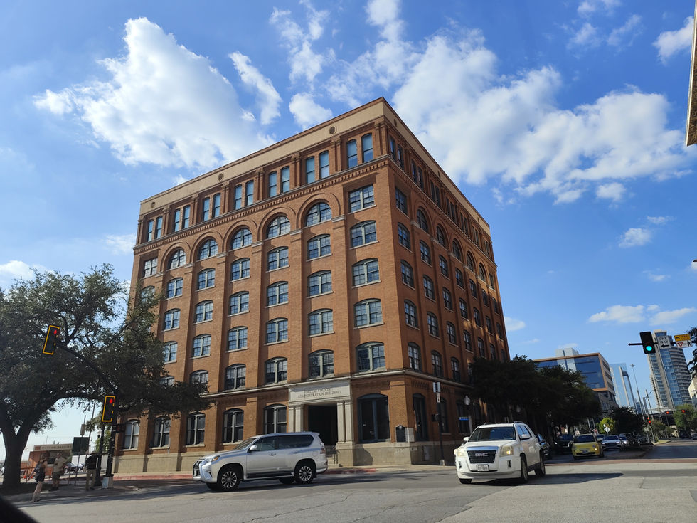 Amber at the Dealey Plaza in Dallas, Texas on October 2, 2025.