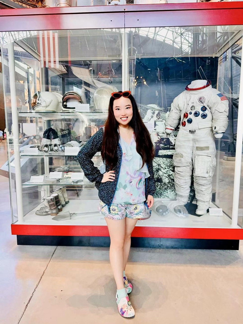 Amber in the Steven F. Udvar-Hazy Center in July 2024, Washington, D.C.