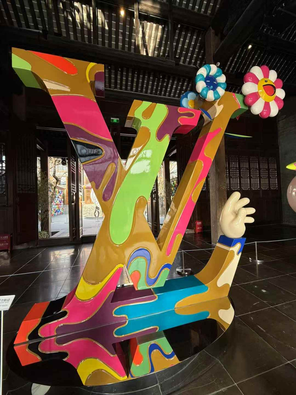 Amber in Chengdu, China with her mother