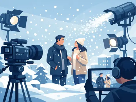 Snow Effects for Commercials That Read on Camera