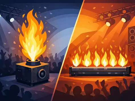 Flame Projectors Versus Fire Bars for Live Shows