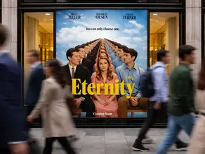 Street billboard displaying the word “Eternity” with the message “You can only choose one,” symbolizing the gospel call to choose Christ and prepare for eternity.