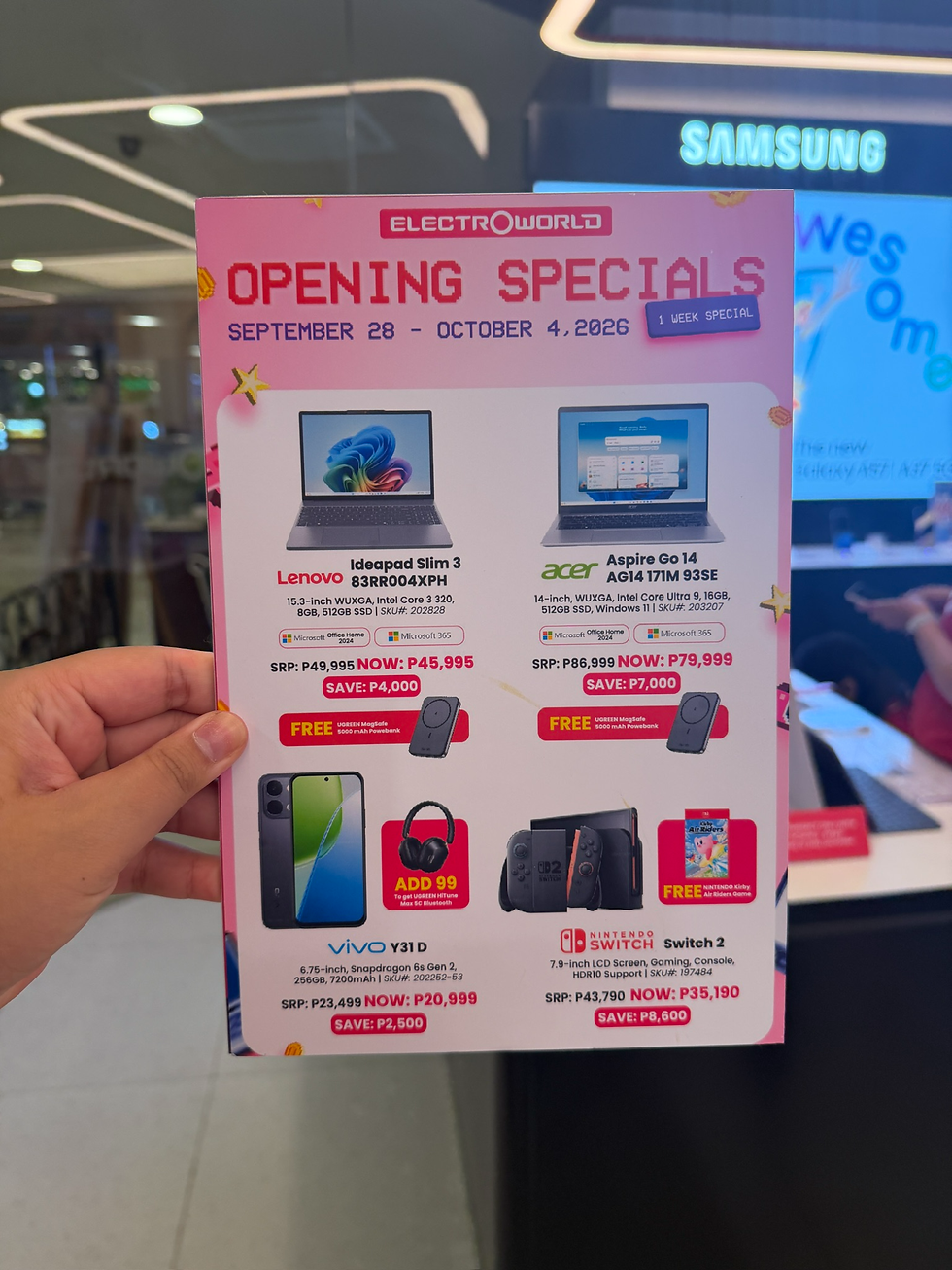 4 Things to Get During Electroworld Lucky Chinatown Mall’s Grand Reopening