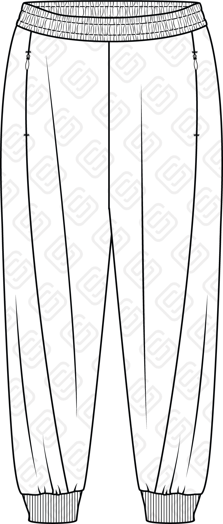 Pintuck Sport Joggers