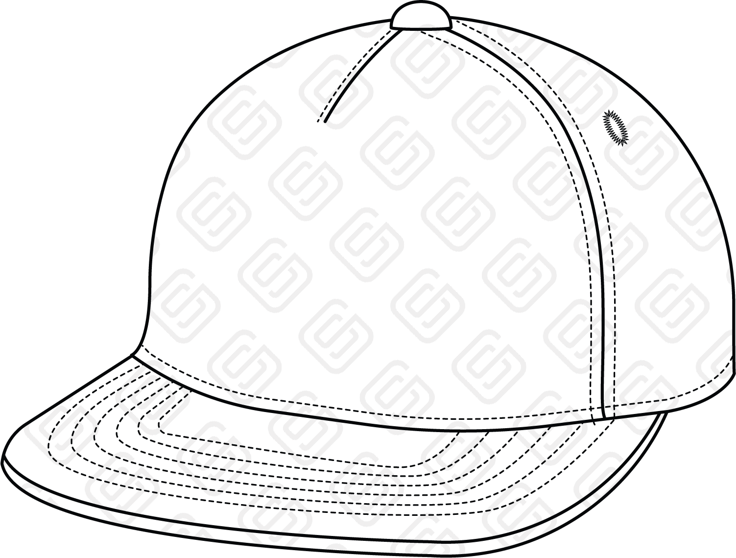 Flat Brim Ventilated Cap