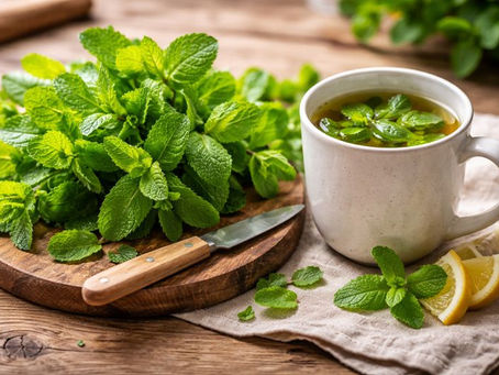 Máta peprná a mátový čaj