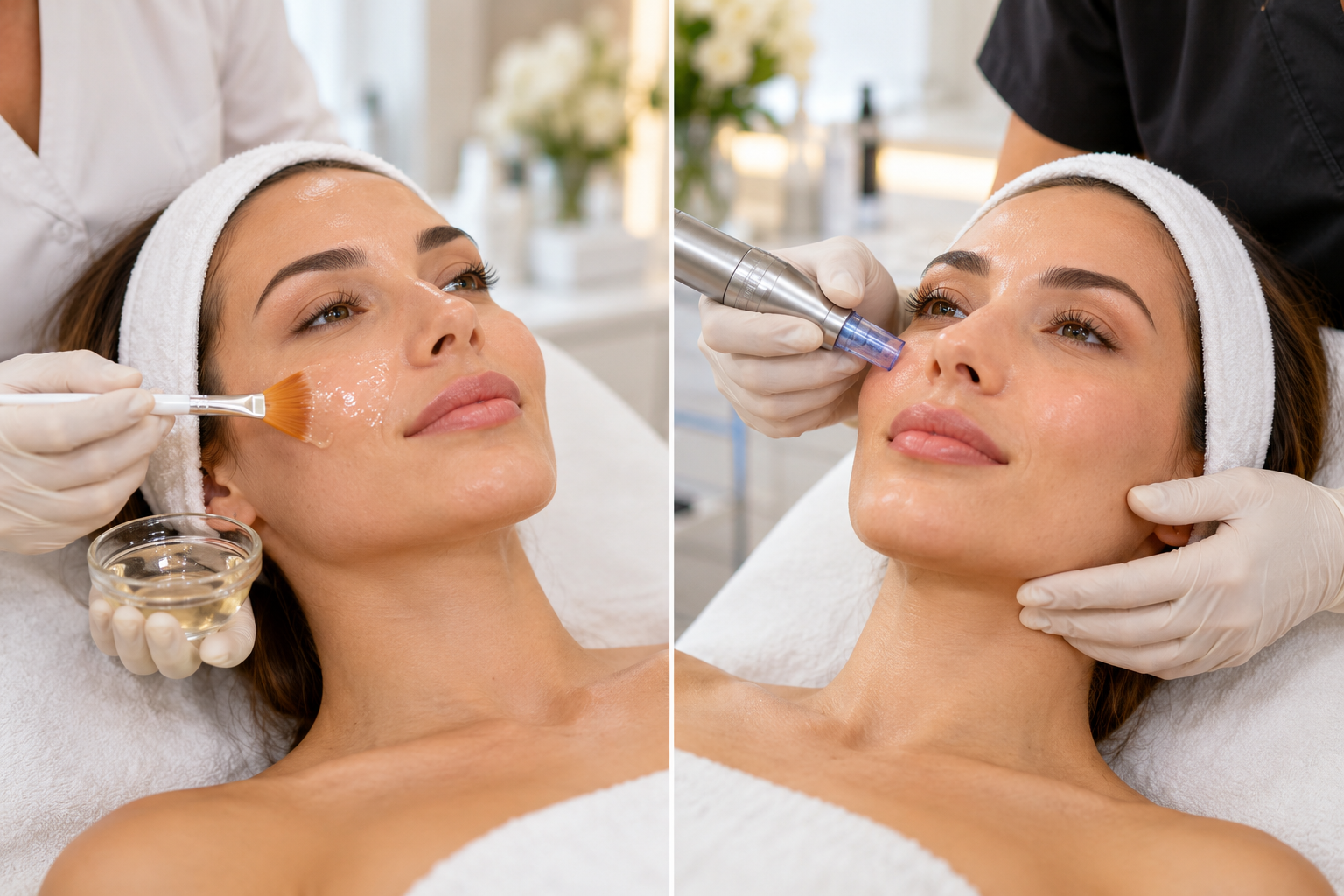 Chemical Peel vs Microneedling: Surface Renewal vs Remodeling