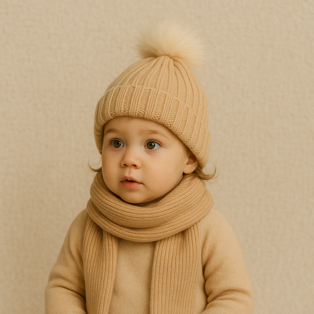 Muts & Sjaal Set – Beige | Mupke