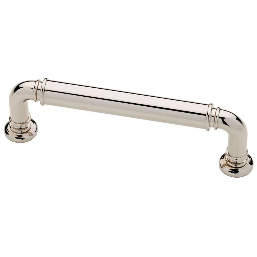Martha Stewart Living Simple 3-3/4 in. (96mm) Polished Nickel Ringed Drawer Pull