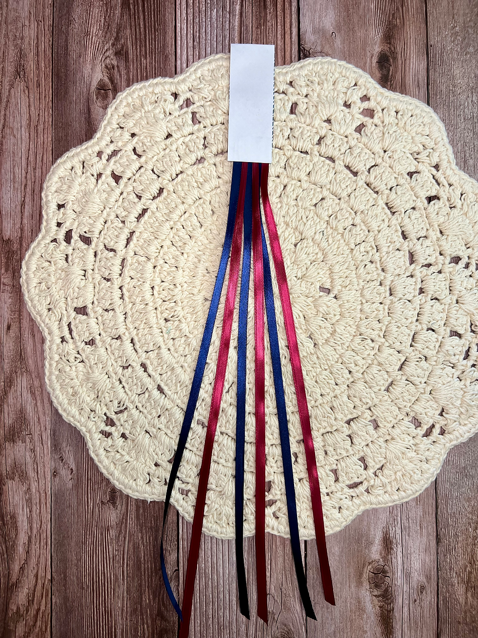 Men's Navy and Burgundy Ribbon Marker