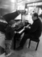 Brian plays piano