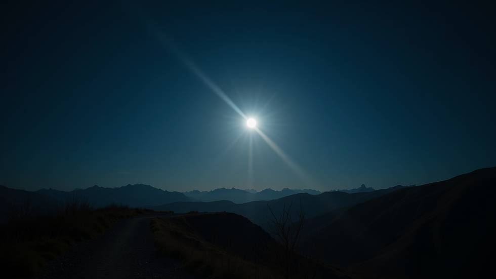Wide angle view of a serene night sky illuminated by a full moon