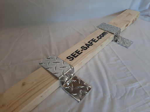 SEE-SAFE Security Drop Open Door Barricade Brackets Fits 2x4 Lumber 2" Wide