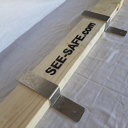 SEE-SAFE Security Drop Open Door Barricade Brackets Fits 2x4 Lumber 1 1/2" Wide
