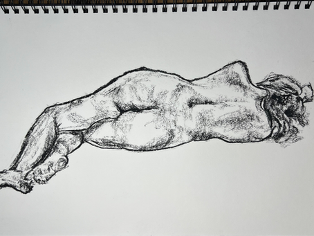 40 min Charcoal Life Drawing Study