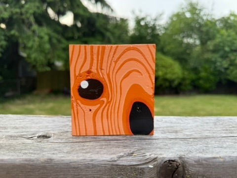 Orange fish face