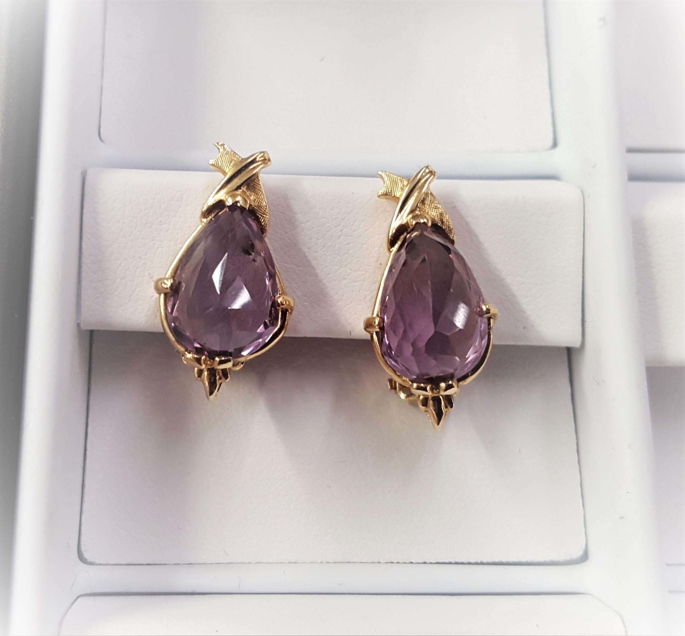 Amethyst Briolette Cut Earrings