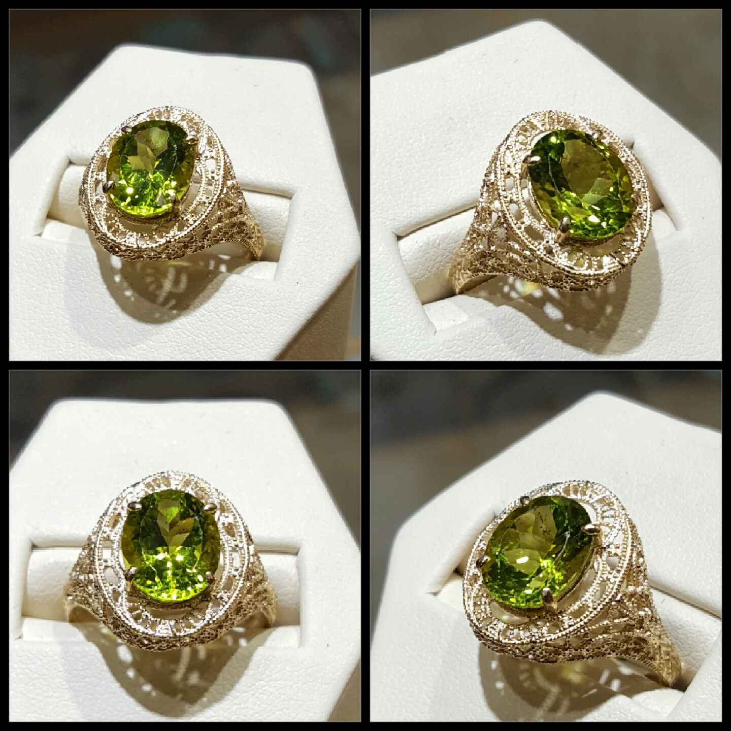 Peridot Filigree Setting