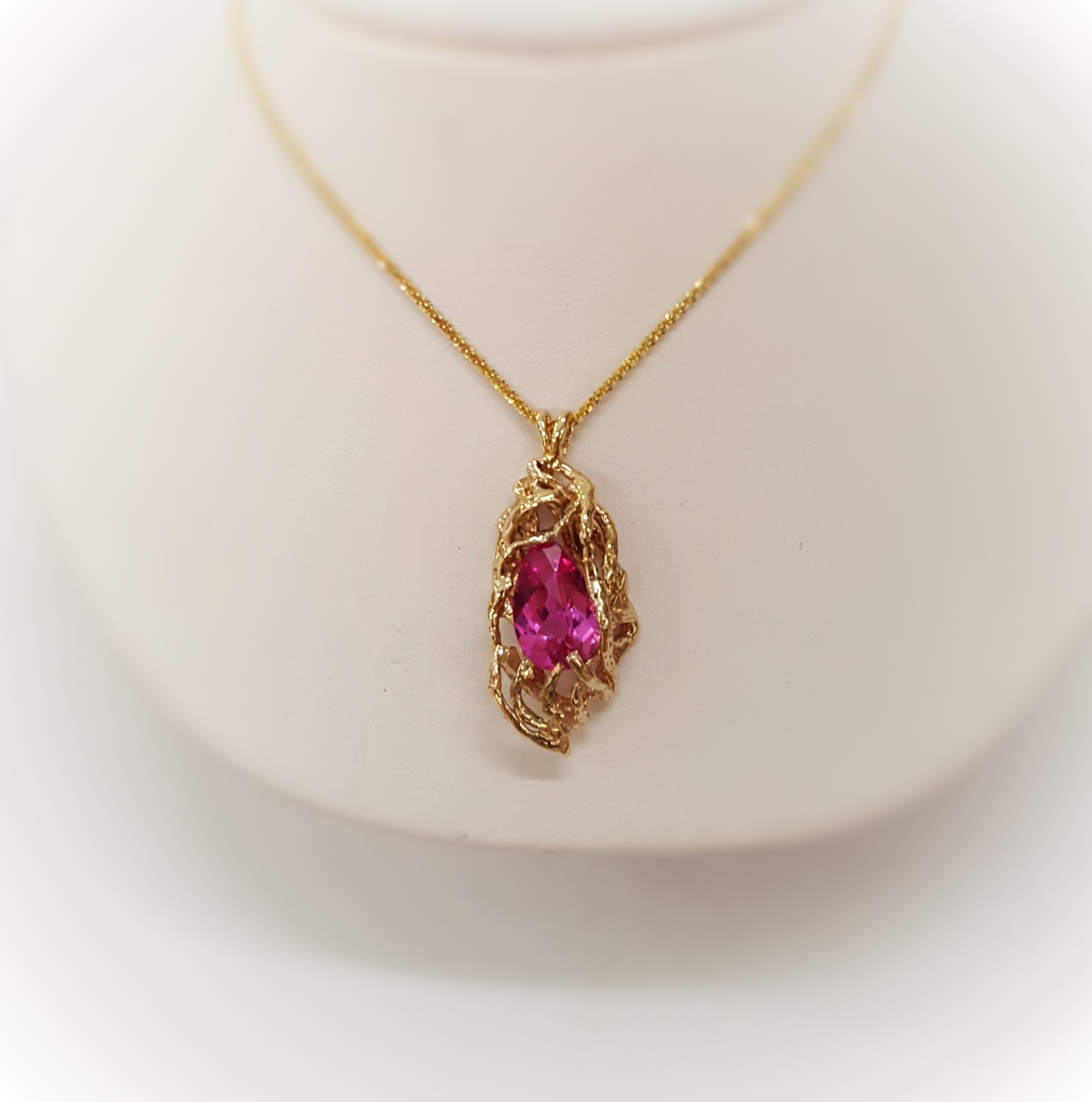 Chatham Pink Sapphire Pendant