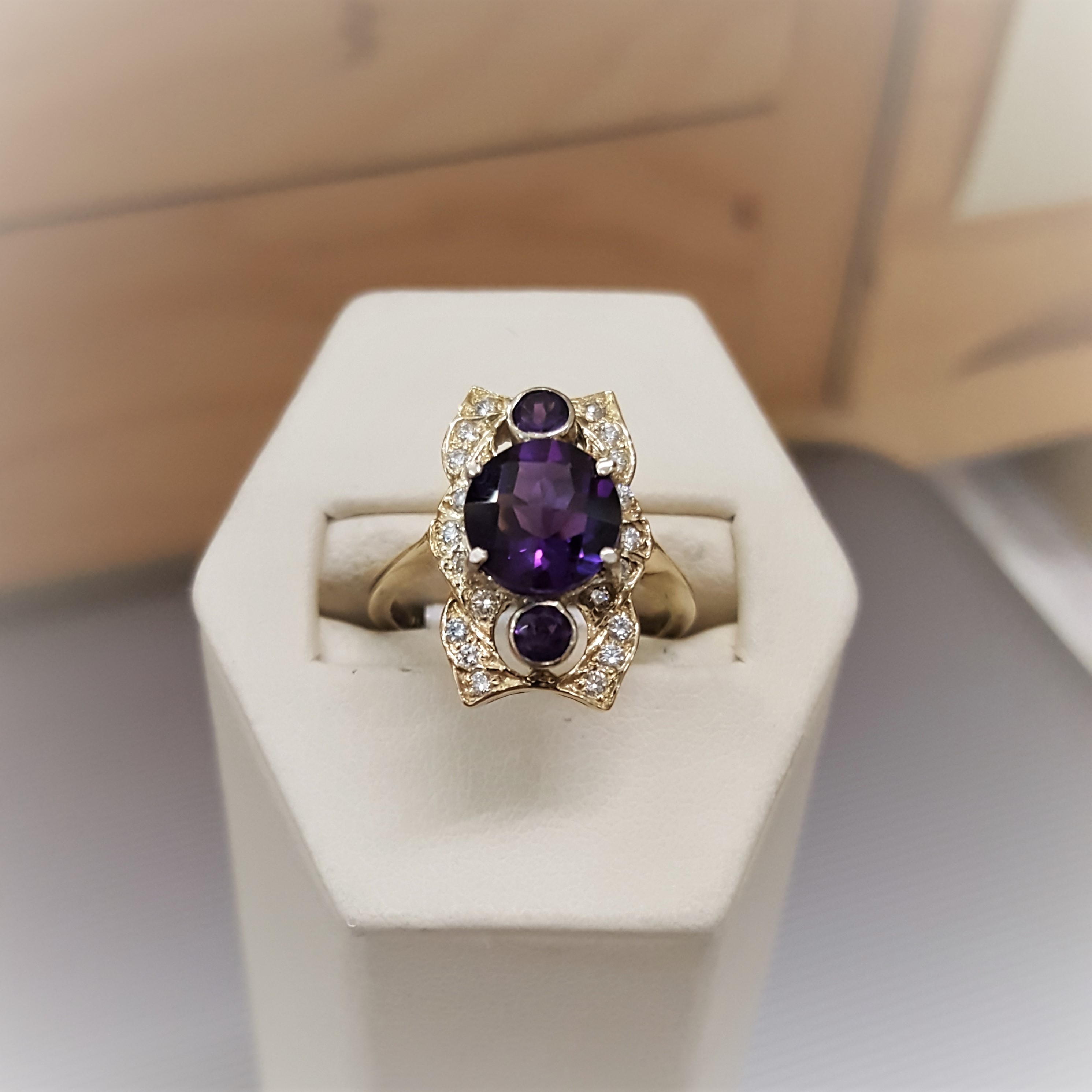 Amethyst with .50ctw Diamonds