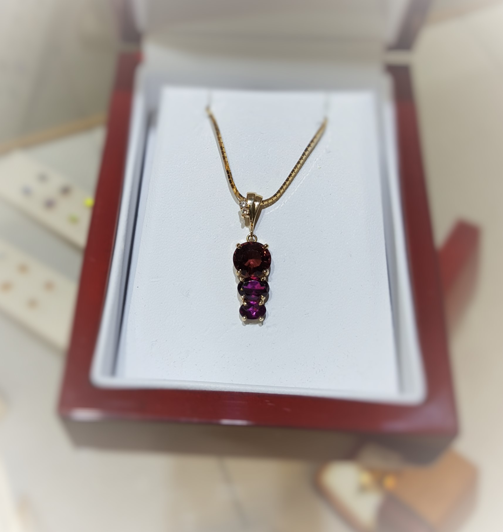 Tourmaline Pendant Diamond Accent