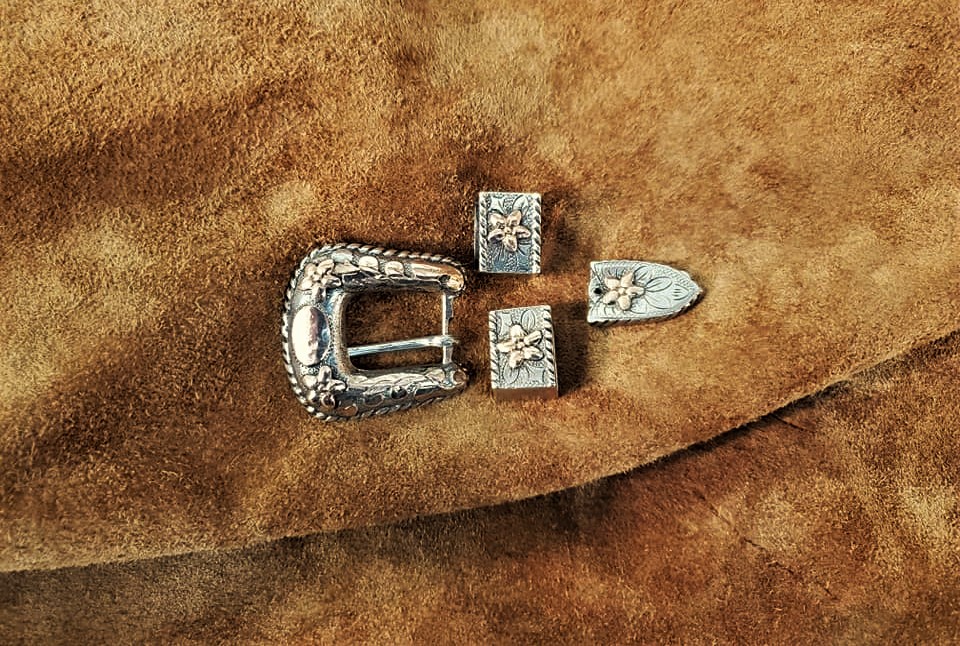 Signed Sterling Silver 10kt Gold Ranger Set