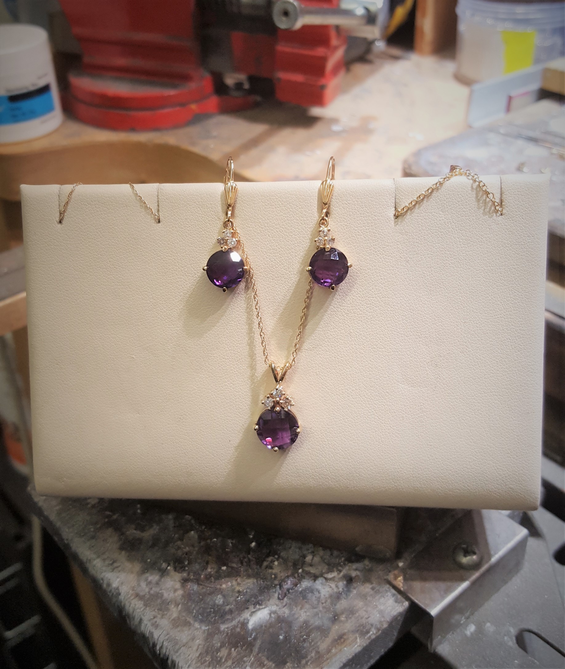 Amethyst & Diamonds Set