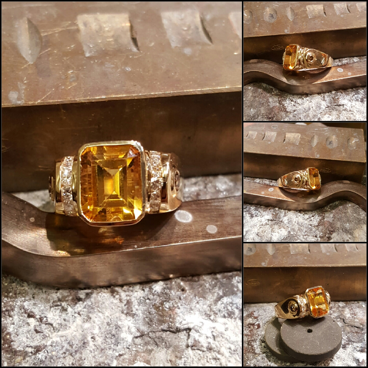 Citrine with Diamonds