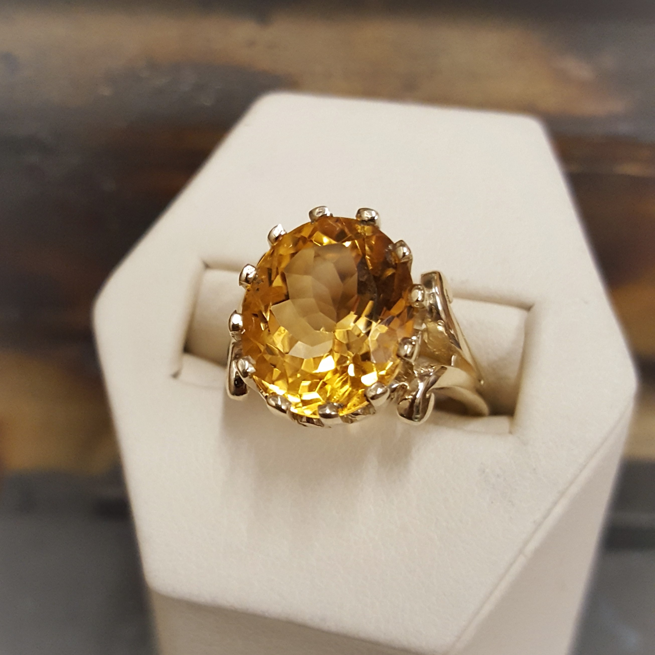 Large Oval Faceted Citrine