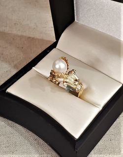 Cultured Pearl Sea Shell Setting