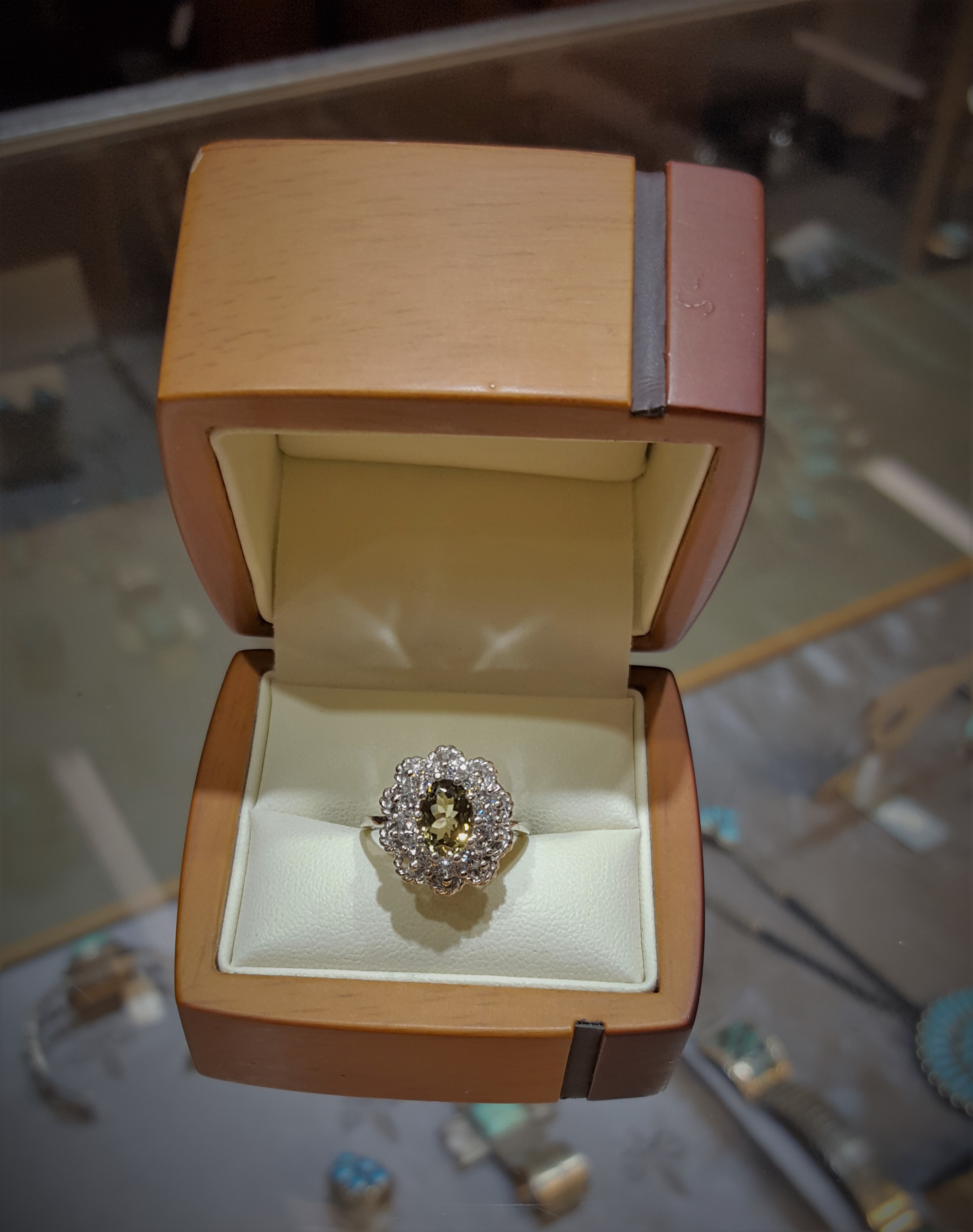 Tourmaline .50ctw Diamond Halo