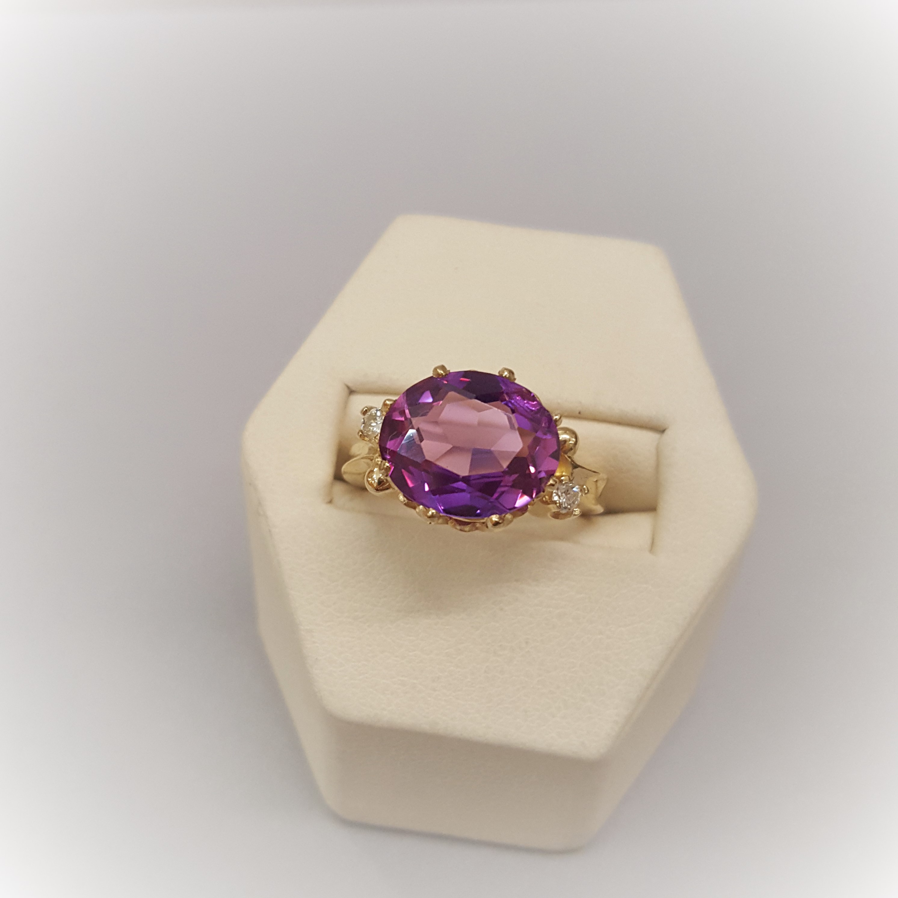 6.50ctw Purple Sapphire & Diamonds
