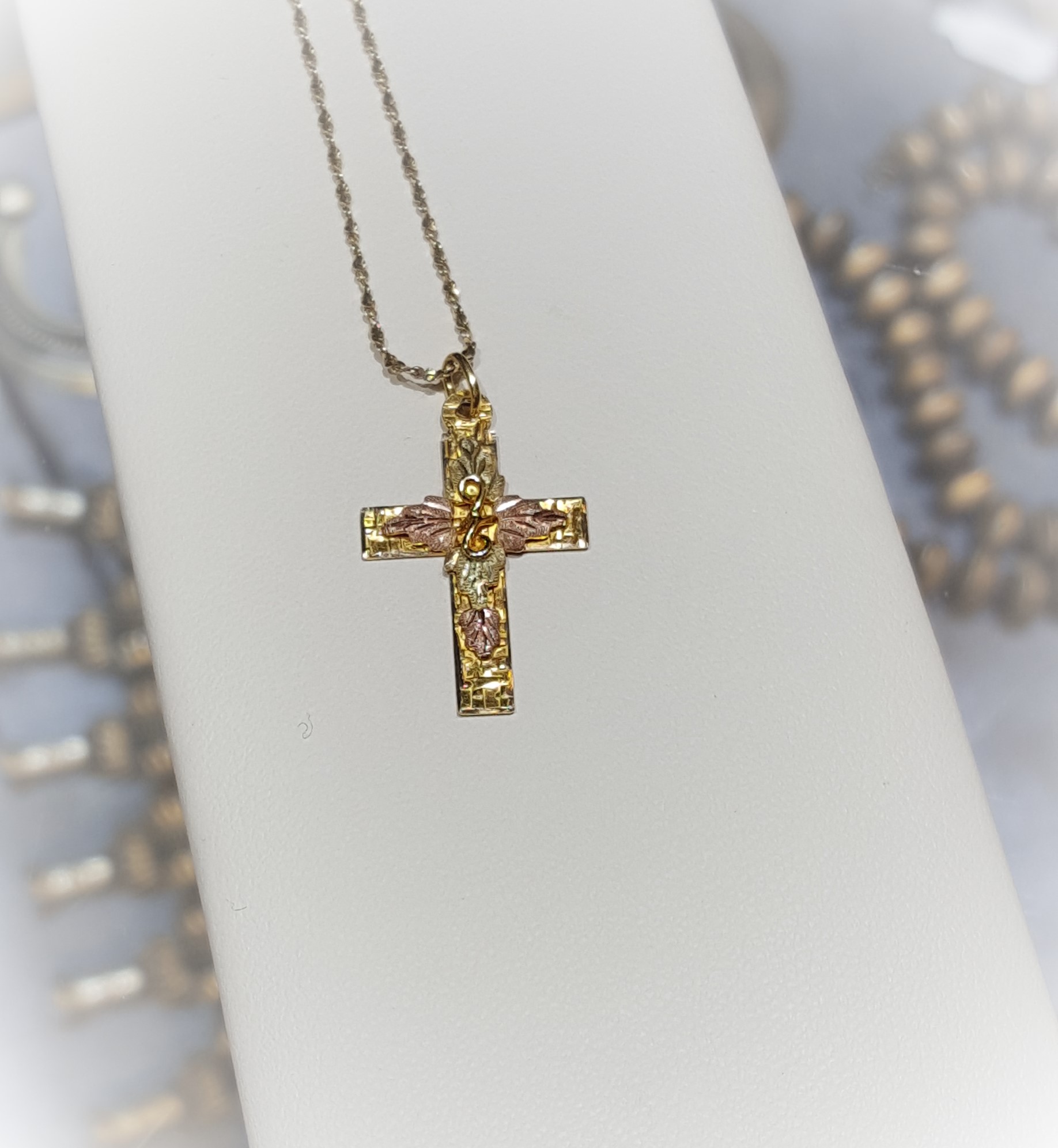 Tri-Color Cross Pendant