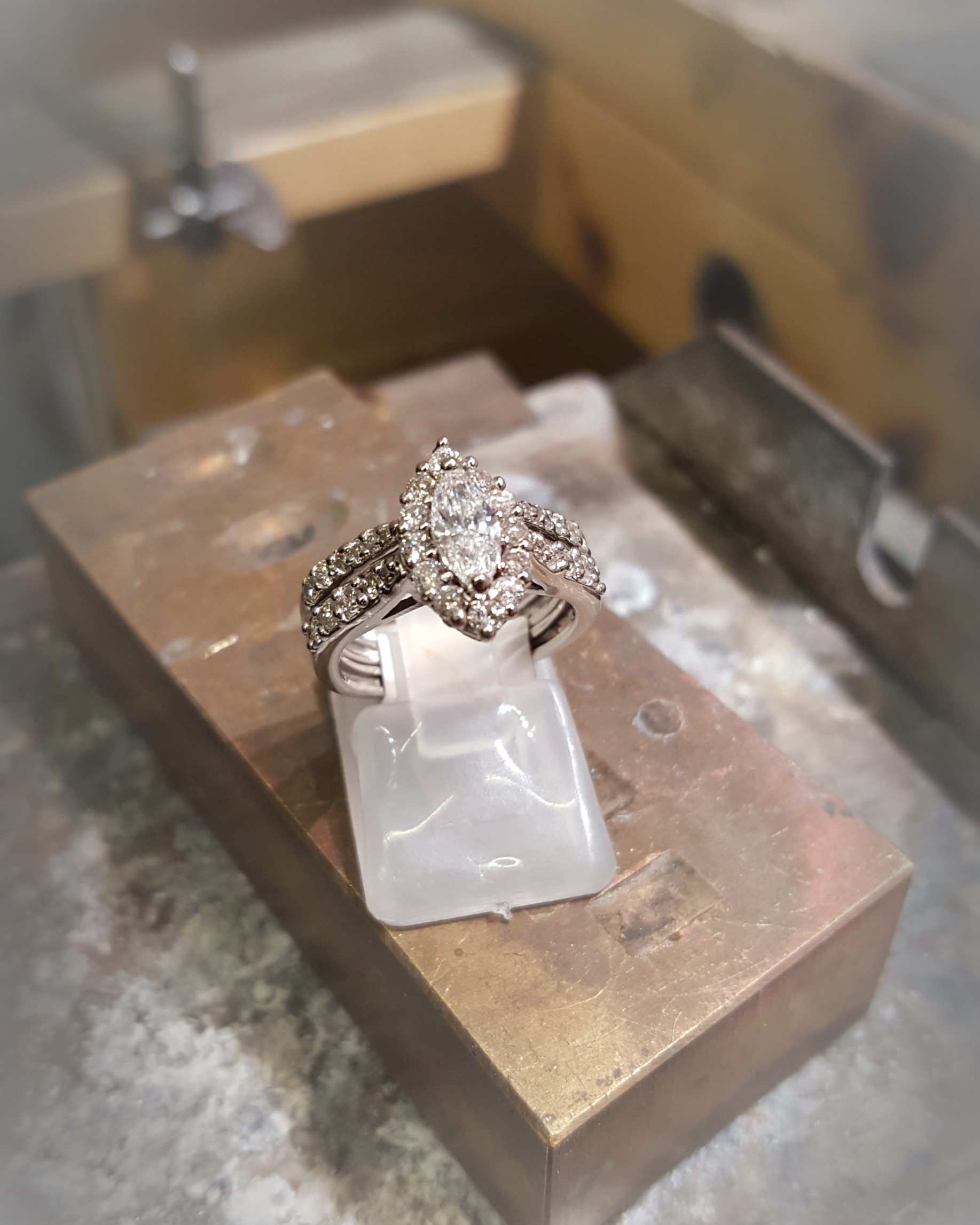 1ct Marquise with .50ctw Diamonds