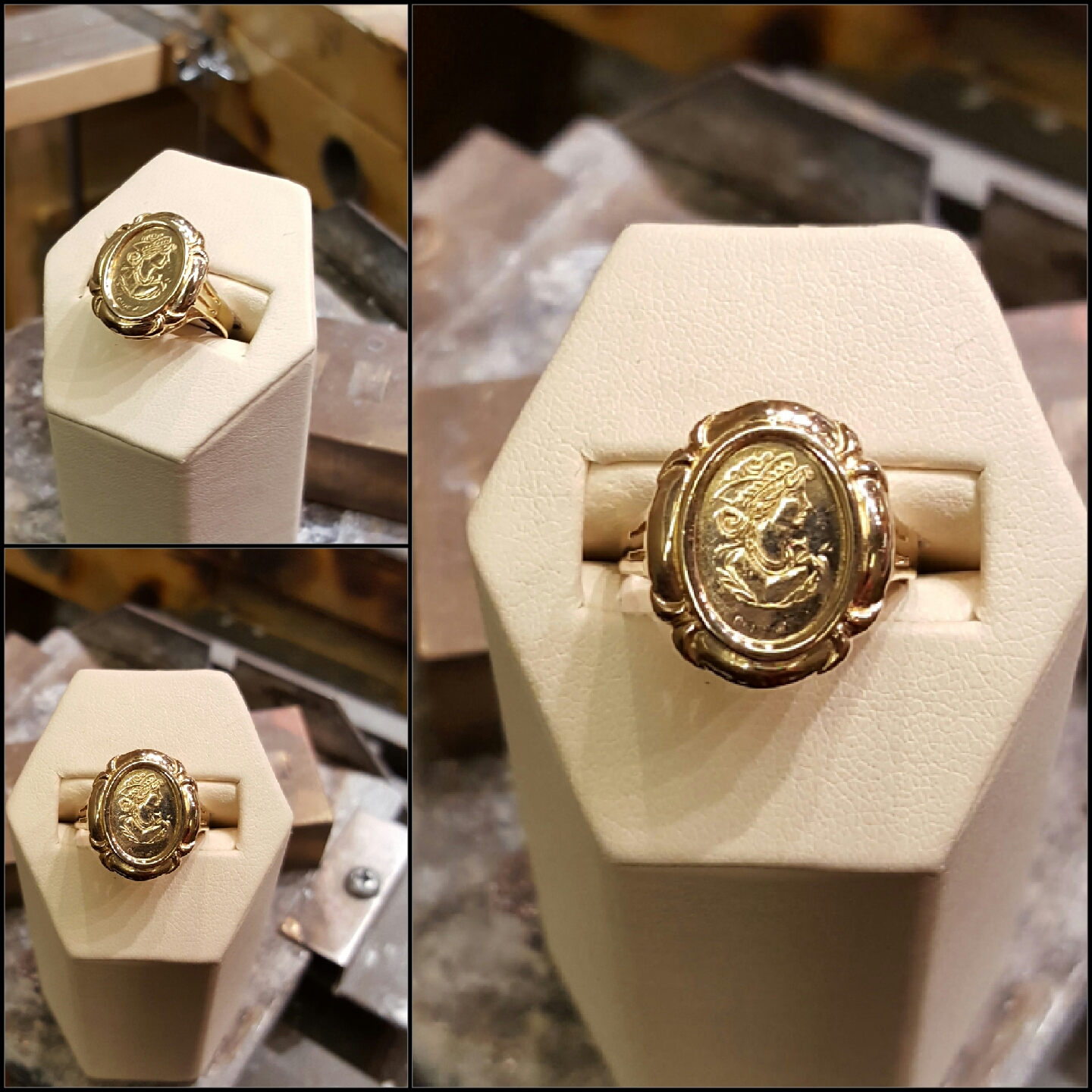 24k Coin 14k Setting