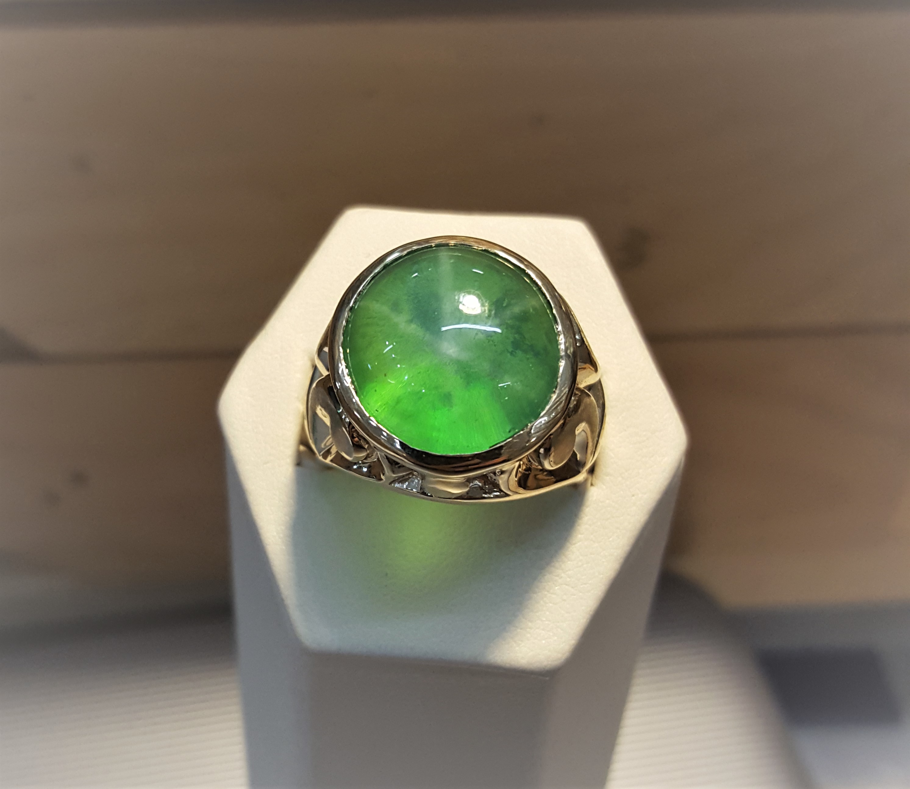 30.96ct Green Star Sapphire