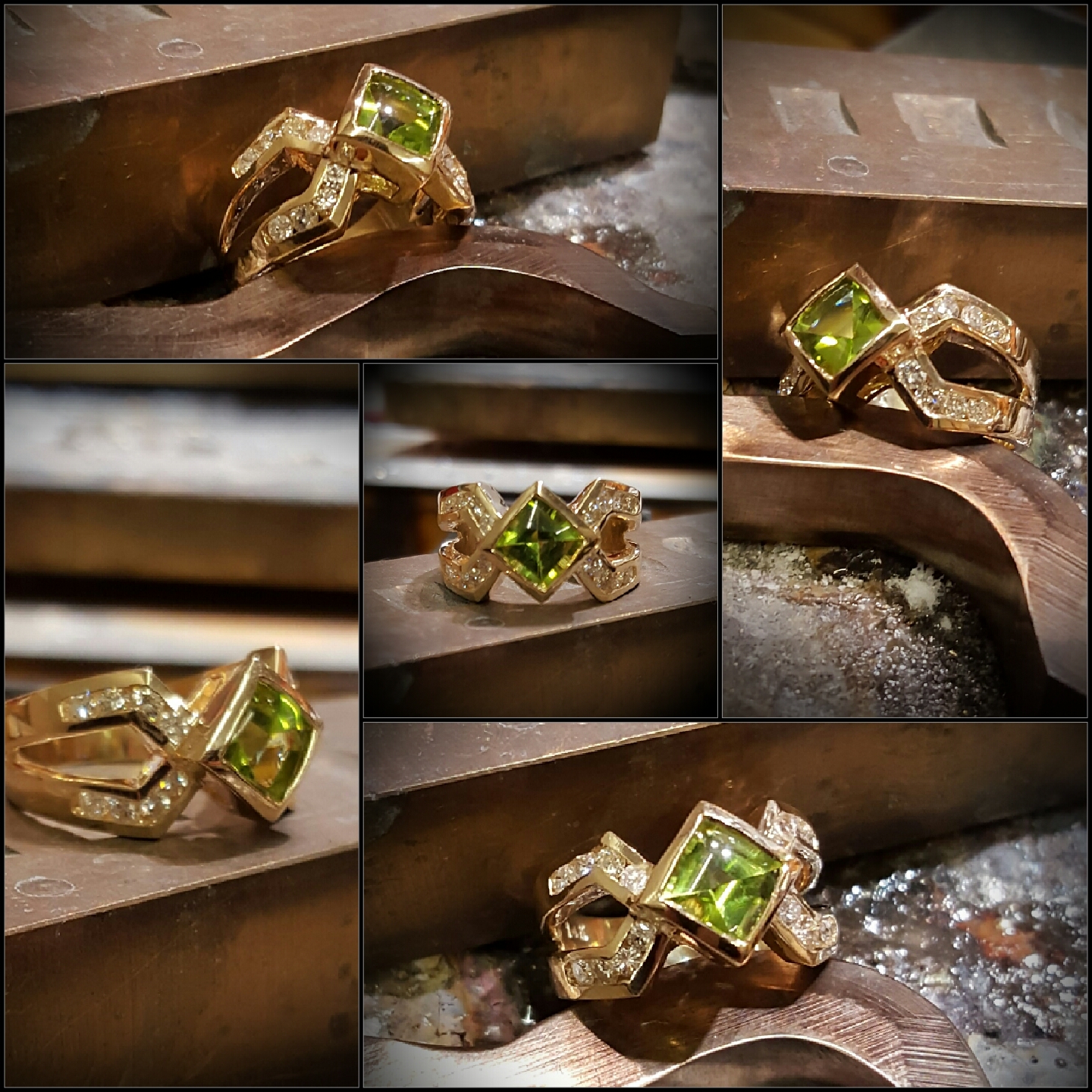 Peridot & .70ctw Diamonds