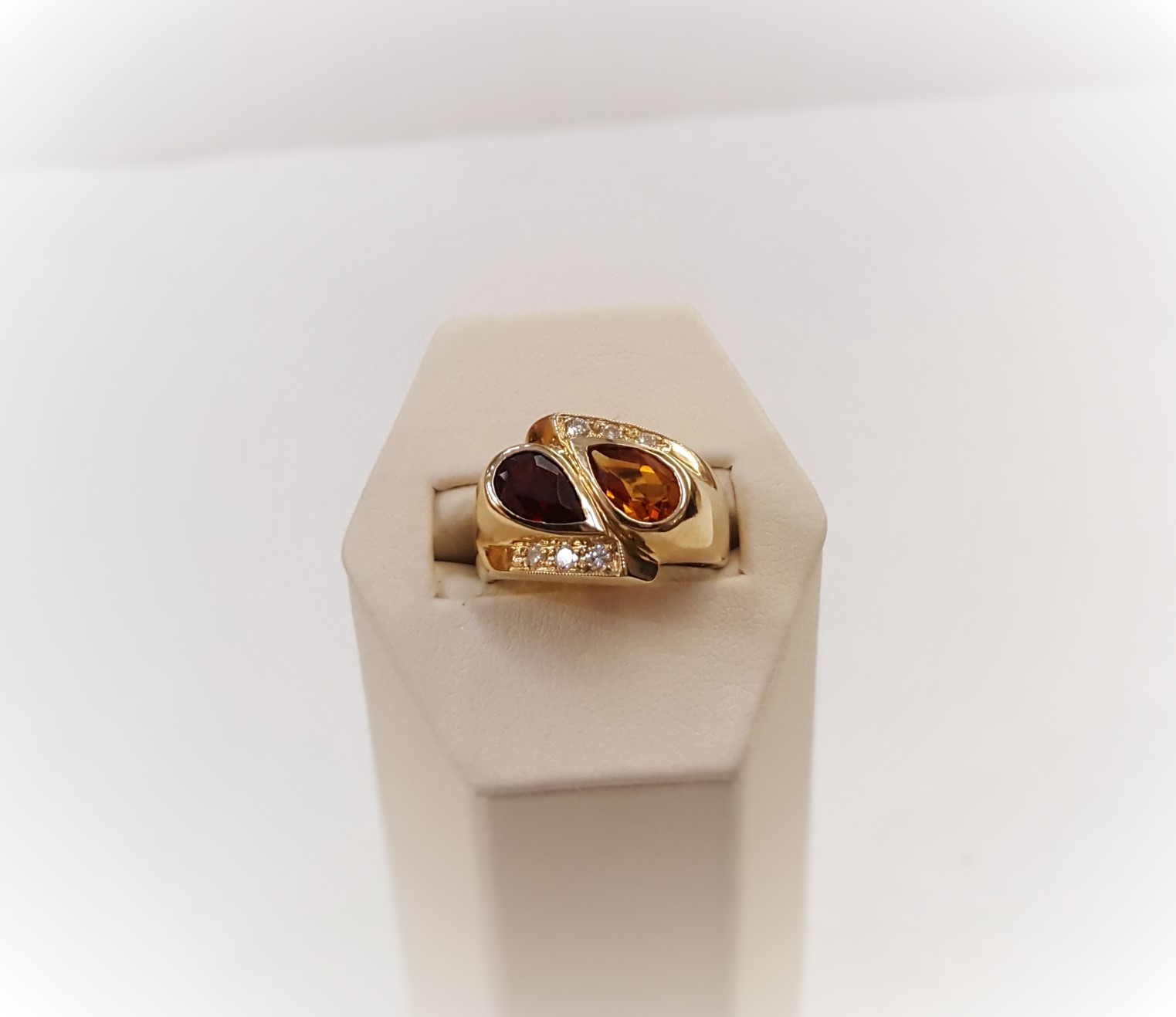 Garnet & Citrine with Diamonds