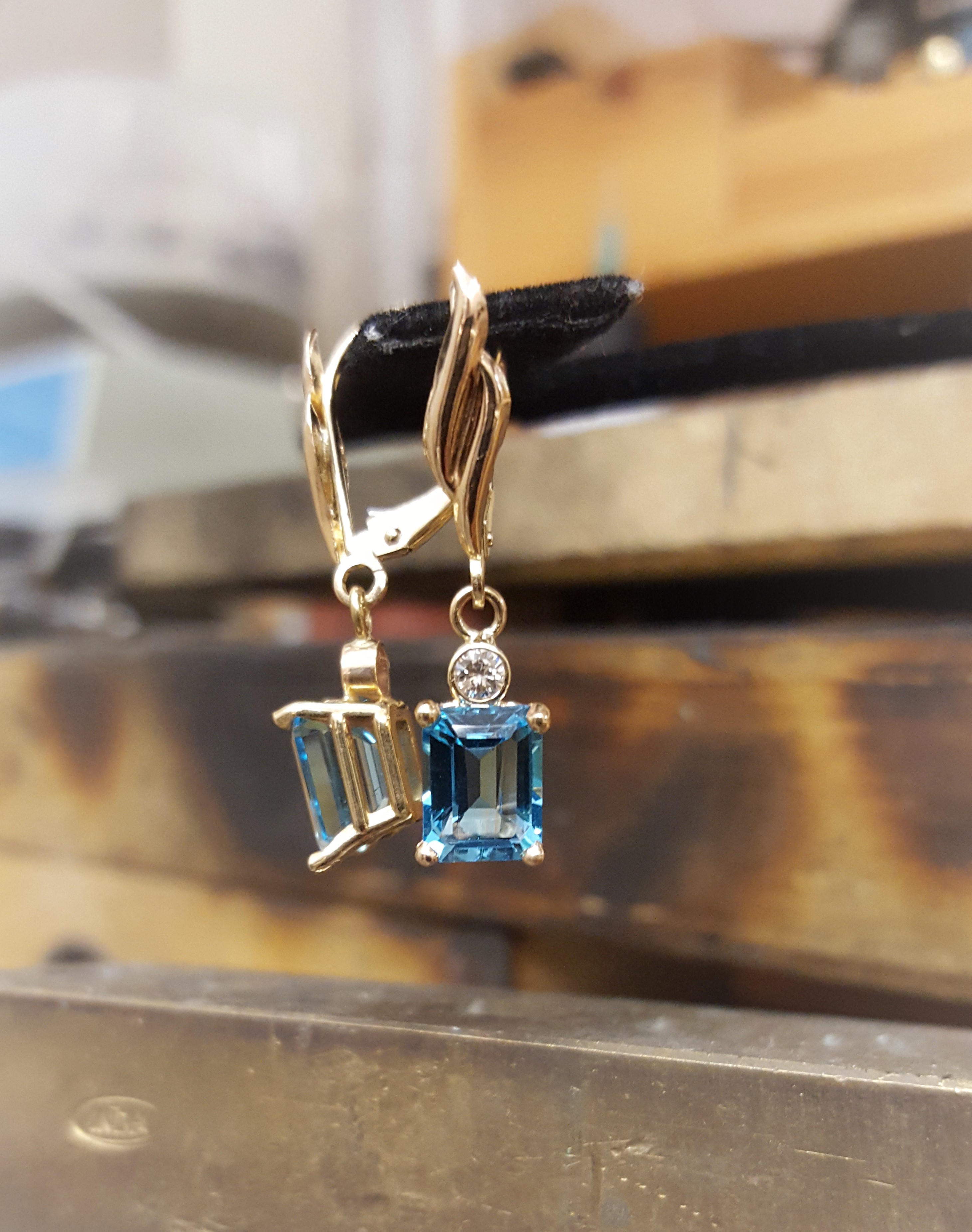 Swiss Blue Topaz & Diamond