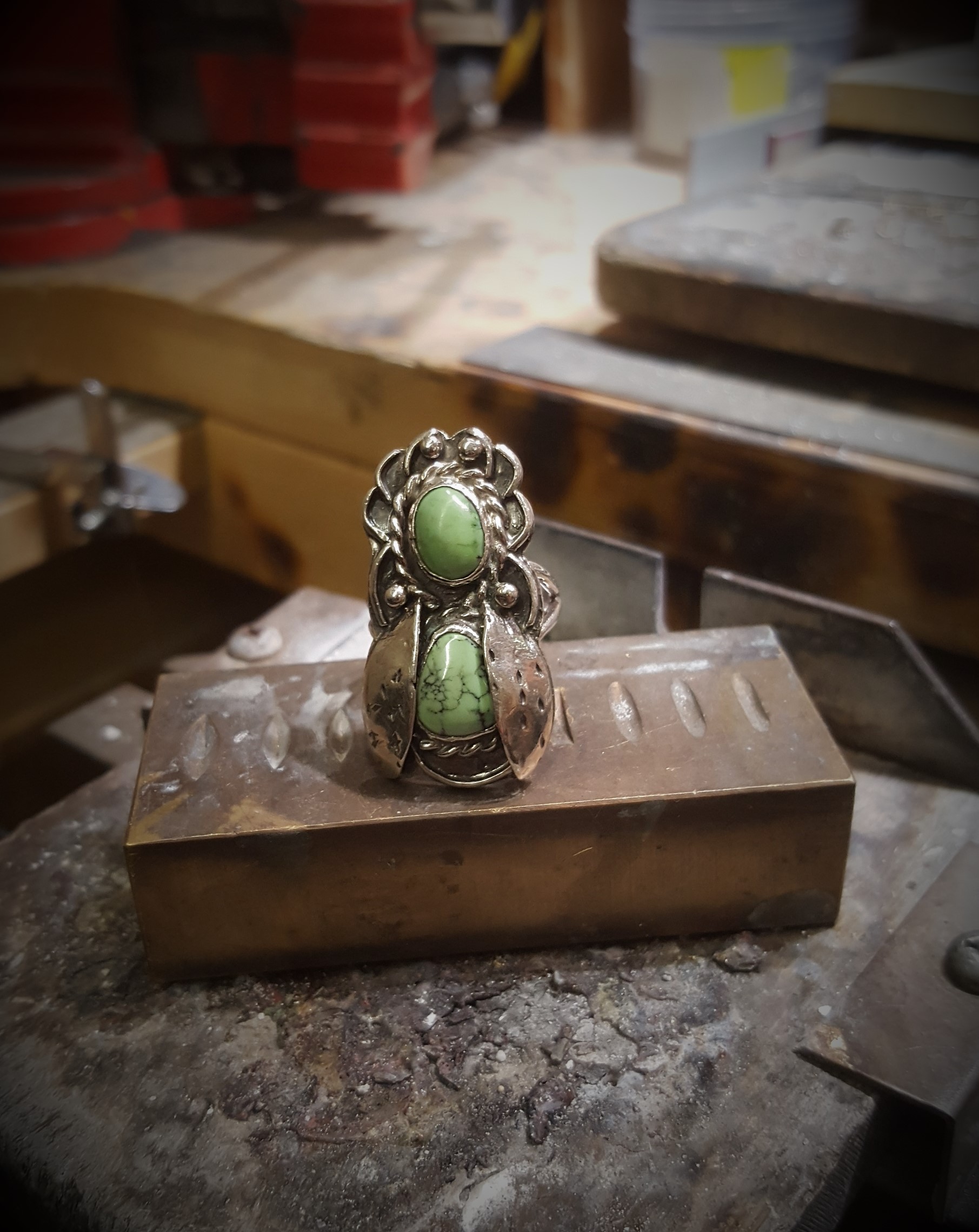Old Navajo Turquoise Ring