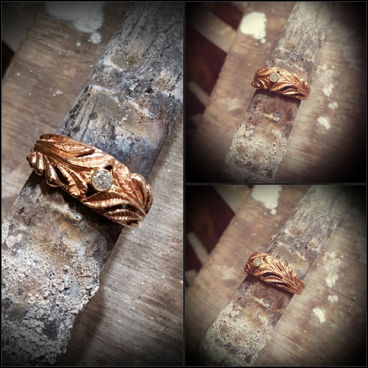 Diamond Leaf Design Band