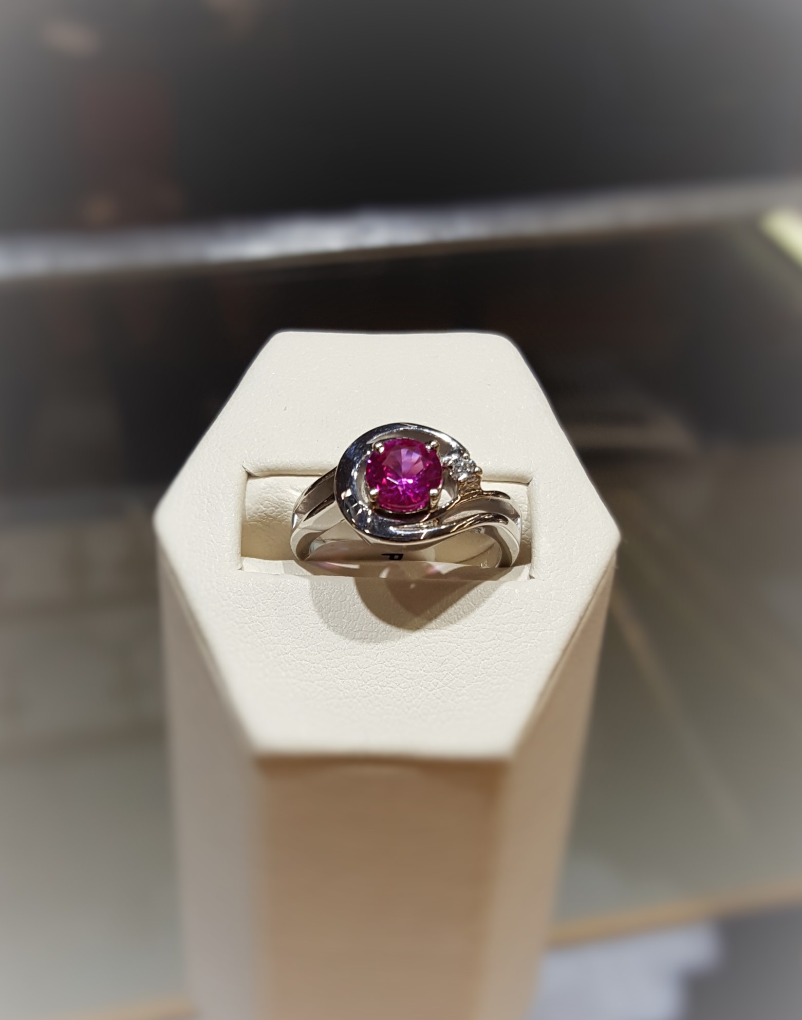 Pink Sapphire with Diamond