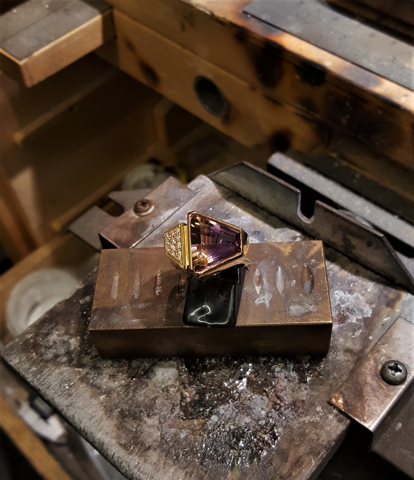 Ametrine with .24ctw Diamonds