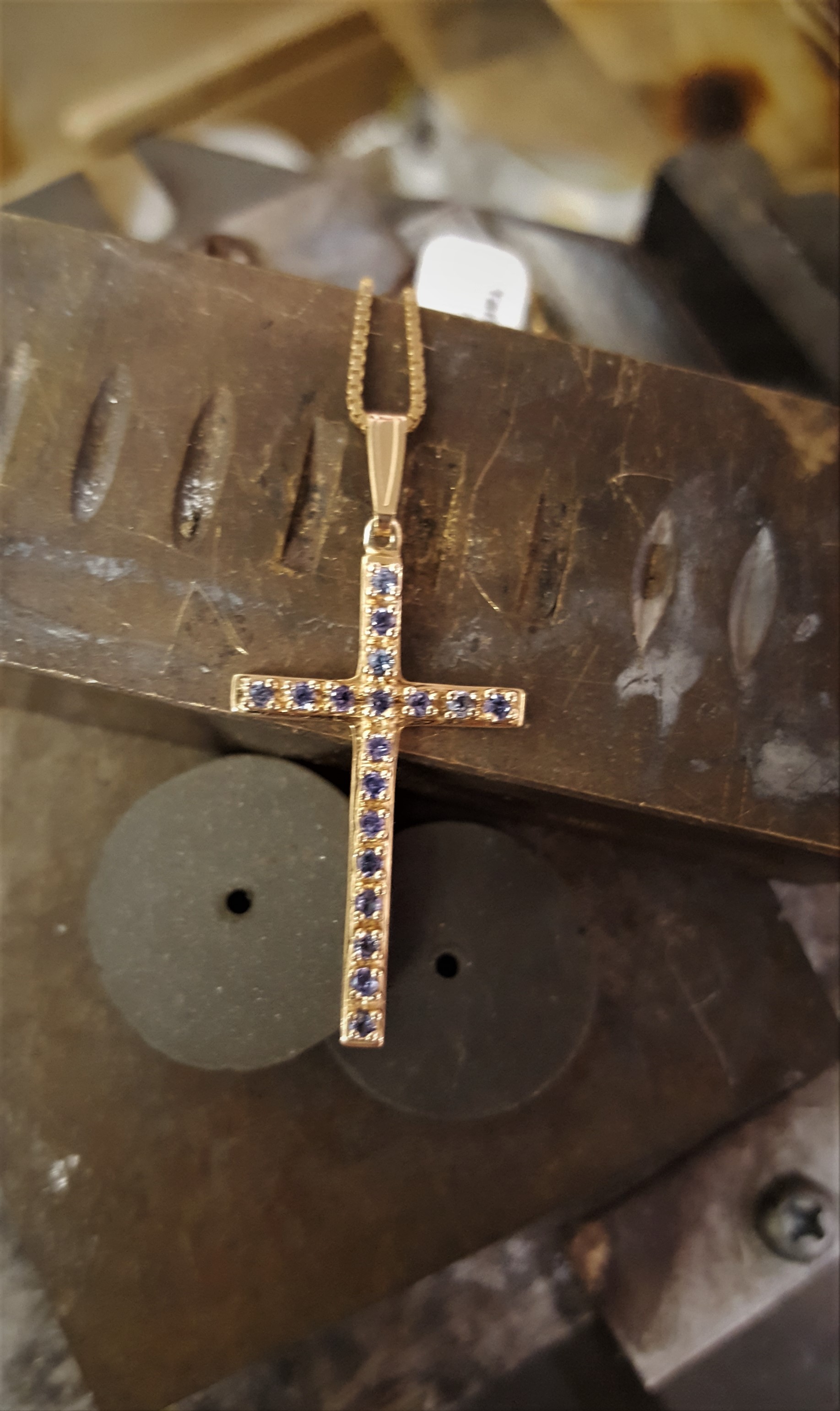 Tanzanite Cross