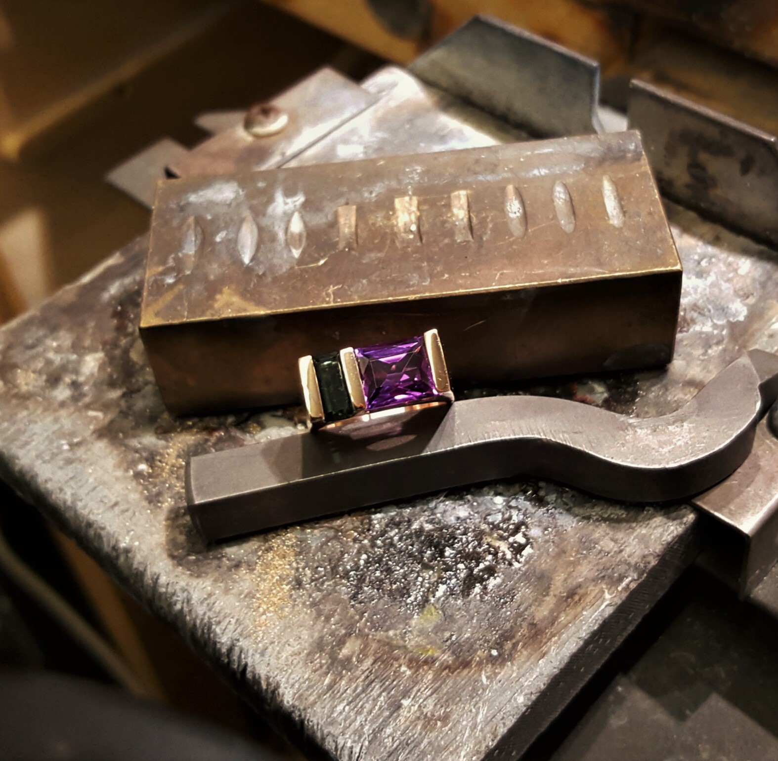 Rubelite & Chrome Diopside