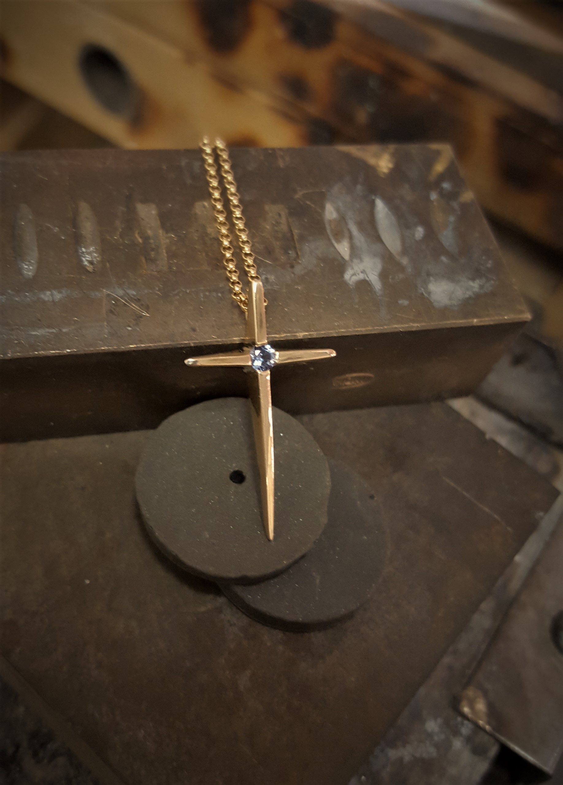 Amethyst Cross Pendant