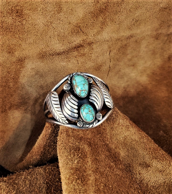 Navajo Thompson Platero Cuff Bracelet