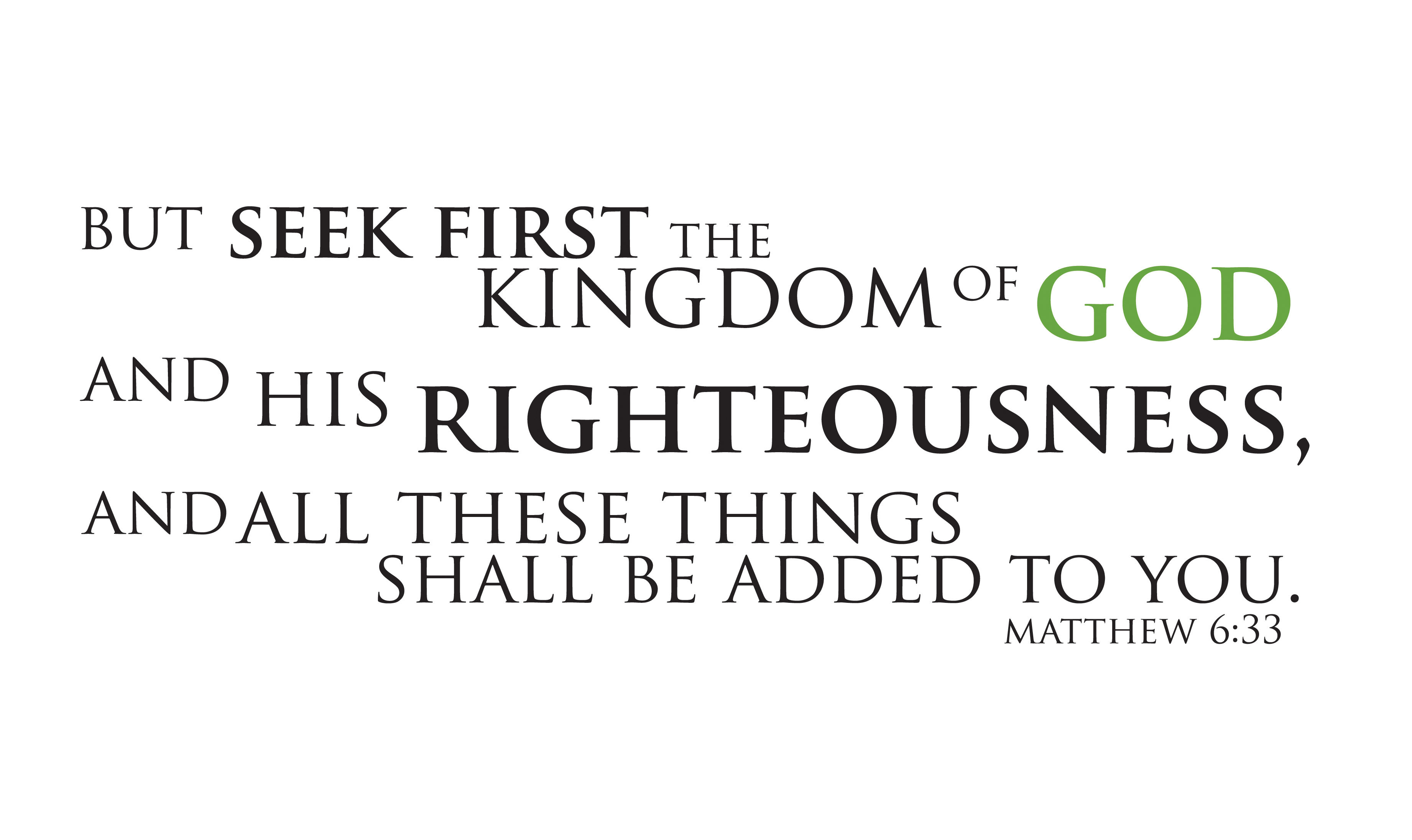 Matthew 6:33