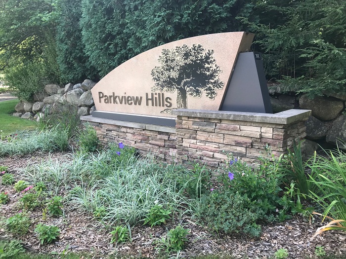 Parkview Hills Signage Design, Kalamazoo, Michigan