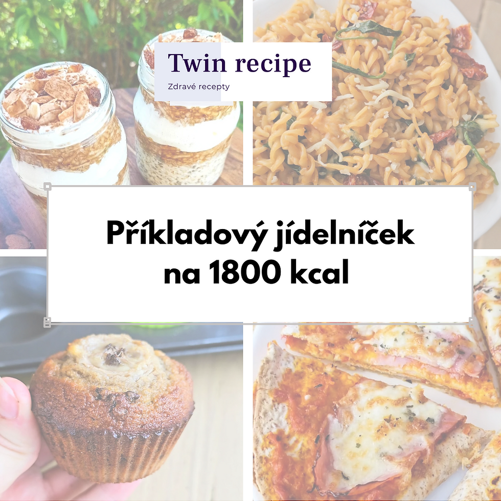 Příkladový jídelníček na 1800 kcal #1